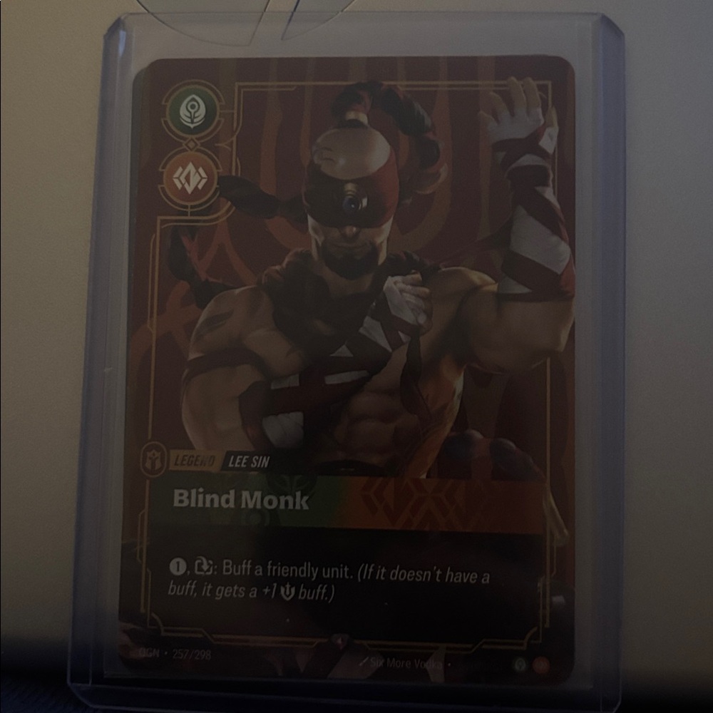 League TCG Lee Sin‎ Blind Monk Legend NM Riftbound OGN Rare Champion